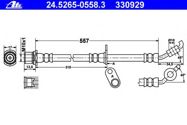 刹车软管(前) ATE 24.5265-0558.3