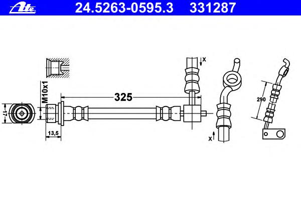 刹车软管(后) ATE 24.5263-0595.3